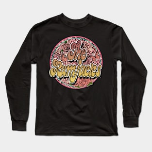 The Rumjacks Retro Flower 80s 90s Camping Vintage Style Long Sleeve T-Shirt